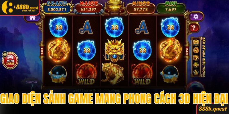 Giao diện sảnh game mang phong cách 3D hiện đại 