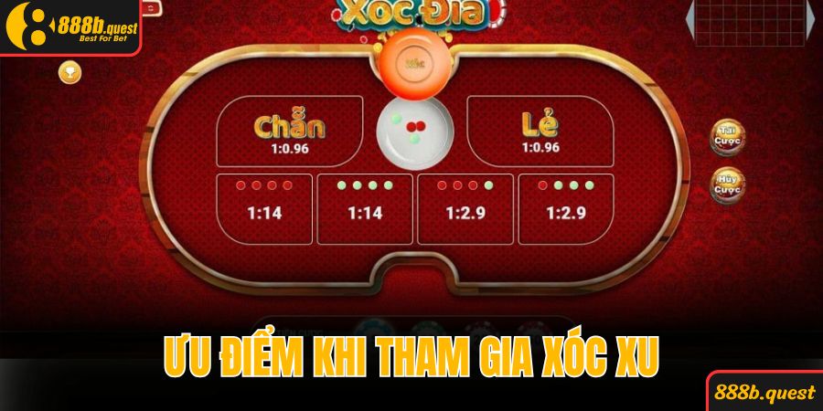 Ưu điểm khi tham gia xóc xu trực tuyến